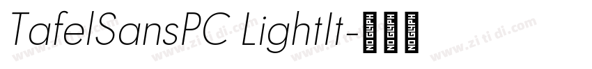 TafelSansPC LightIt字体转换